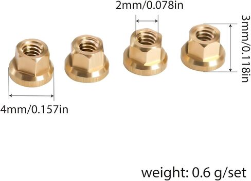 Brass Wheel Adapter Weights for AXIAL SCX30 Ford Bronco 4X4 SCX30 Jeep Wrangler JLU 4X4 RC Crawler Car Upgrade Part in Saudi Arabia