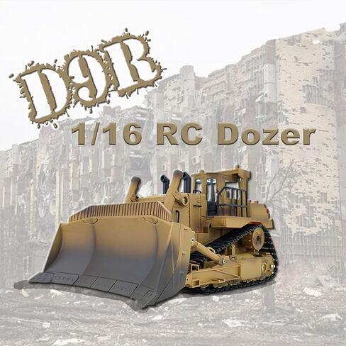 Drfeify 1/16 RC Dozer، جهاز تحكم عن بعد 2.4 جيجا هرتز مع قابل للرفع، لنموذج البناء والعرض in Kuwait