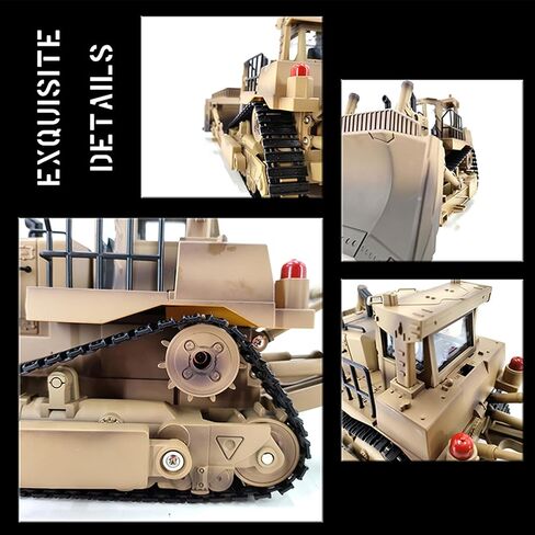 Drfeify 1/16 RC Dozer، جهاز تحكم عن بعد 2.4 جيجا هرتز مع قابل للرفع، لنموذج البناء والعرض in Kuwait