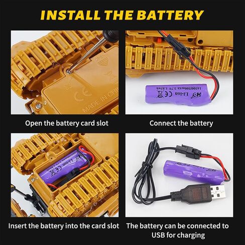 بلدوزر BC1045 1/24RC، جرافة RC من سبيكة 2.4G 11CH مع أضواء ومؤثرات صوتية، هدية التحكم عن بعد للمركبات الهندسية in Kuwait