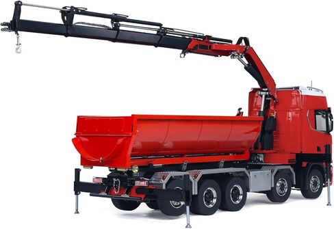 1/14 RC Roll On Off Tipper 770S يتم التحكم فيه عن طريق الراديو 10x10 رافعة هيدروليكية قلابة شاحنة قلابة على جانب العجلة وقفل تفاضلي نموذج درجة الهوايات للأعمار من 14 عامًا فما فوق in Saudi Arabia