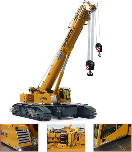 Eyewhale 1/14 Metal Remote Control Hydraulic Telescopic Crawler Crane Truck RC Hoist Model Brushless Esc Frsky Radio 5D Joystick Hobby Grade Model for Ages 14+ in Saudi Arabia