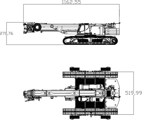 Eyewhale 1/14 Metal Remote Control Hydraulic Telescopic Crawler Crane Truck RC Hoist Model Brushless Esc Frsky Radio 5D Joystick Hobby Grade Model for Ages 14+ in Saudi Arabia