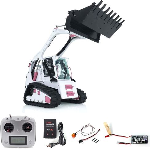 LESU 1/14 Aoue-Lt5 Crawler Skid-Steer RC Hydraulic Crawler Loader RTR Led Rotating Light Sound Hobby Grade Model for Adult in Saudi Arabia