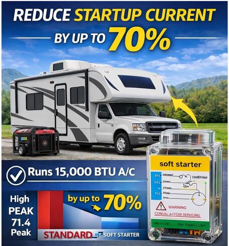 Soft Start for RV Air Conditioner – RV AC Soft Start Kit, Reduces Startup Current, Compatible with Small Generators, Easy Installation, Softstart RV Air Conditioner Solution in Saudi Arabia
