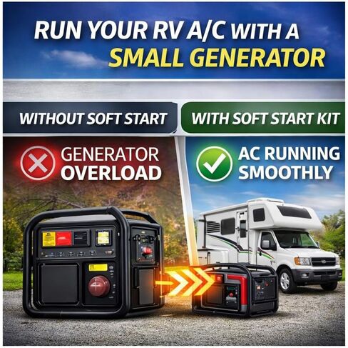 Soft Start for RV Air Conditioner – RV AC Soft Start Kit, Reduces Startup Current, Compatible with Small Generators, Easy Installation, Softstart RV Air Conditioner Solution in Saudi Arabia