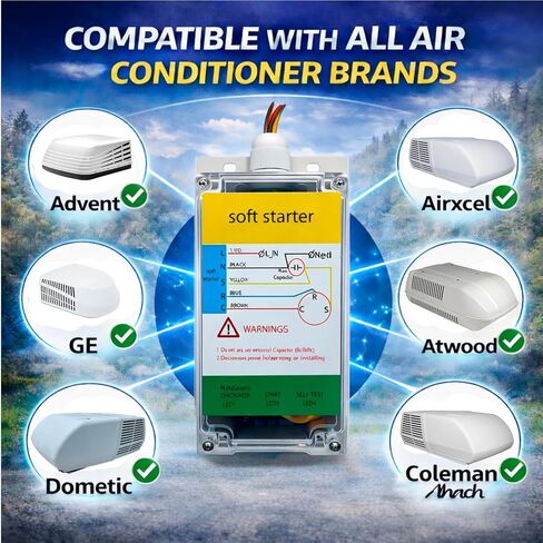 Soft Start for RV Air Conditioner – RV AC Soft Start Kit, Reduces Startup Current, Compatible with Small Generators, Easy Installation, Softstart RV Air Conditioner Solution in Saudi Arabia
