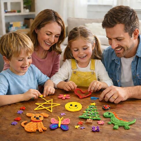 500PCS Wiky Sticks for Kids – Mess-Free Sensory Toy, Non-Toxic Wax Yarn Sticks for Travel, Road Trips, Airplane & Restaurant Activities, DIY Arts & Crafts, 13 Colors in Kuwait