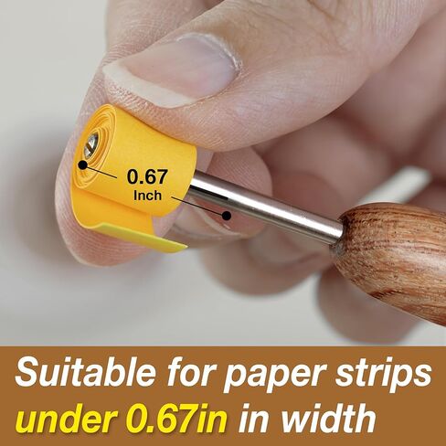Savina Wooden Paper Bead Roller with Slotted Metal Tip - Handcrafted Hardwood Quilling Tool with Ergonomic Handle for DIY Paper Jewelry & Bead Making Crafts (1) in Saudi Arabia