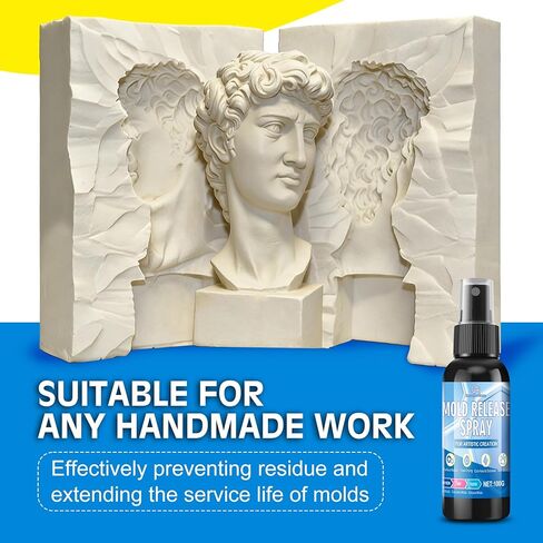 Mold Release Spray, 7oz Silicone Mold Release Spray, Water Based Fast Drying Odorles Non-Stick Suitable for Demolding Candles, Plaster, Soap and Epoxy Resin from Plastic, Plaster, Metal Various Molds in Saudi Arabia