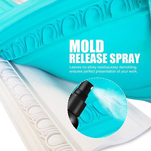 Silicone Mold Release Spray - Professional Mold Release Agent for Epoxy Resin and Candle Making, Fast Drying, Non-Stick, Easy to Demold, Epoxy Release Spray Suitable for Various Molds in Saudi Arabia
