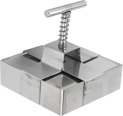 Metal Clay Cutter, Stainless Steel Clay Cutter, Spring Loaded Piston, Cutting, Handmade, Cake Cutter Shape for Salads, Desserts (L) in Saudi Arabia