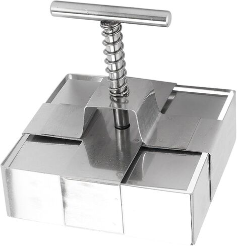 Metal Clay Cutter, Stainless Steel Clay Cutter, Spring Loaded Piston, Cutting, Handmade, Cake Cutter Shape for Salads, Desserts (L) in Saudi Arabia