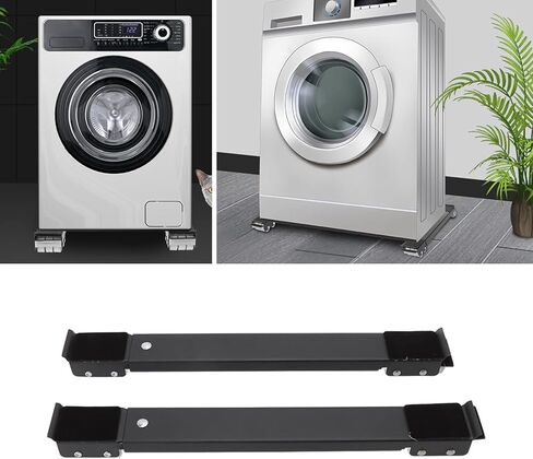 بكرات أجهزة الأثاث شديدة التحمل، قاعدة متحركة للآلة قابلة للتمديد بوزن 300 كجم (أسود) in Kuwait