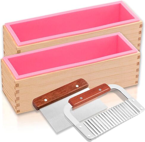 3 Pack Silicone Soap Molds, 6 Cavities Rectangle Silicone Mold, Great for Homemade Craft Soap Mold, Chocolate, Cake Molds ＆ Ice Cube Tray - Just Pop Out（Pink & Blue & Purple） in Kuwait