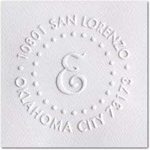 Custom Address Embosser - Personalize with Initials & Text - Hand-Held Embossing Stamp - Monogram, Seal Embosser Best for Books, Envelopes, Napkins in Saudi Arabia