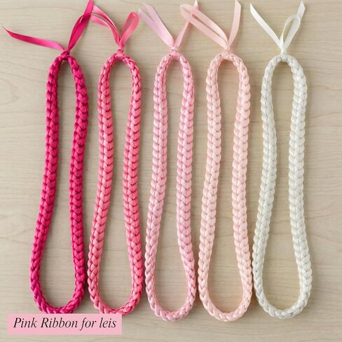 Double Faced Pink Satin Ribbon 3/8 Inch x 5 Rolls Total 50 Yards, 10 Yd/Roll Craft Thin Ribbon for Easter Gifts Decorations Flower Bouquet Gift Wrapping Hair Bows Baby Bridal Shower Wedding in Kuwait