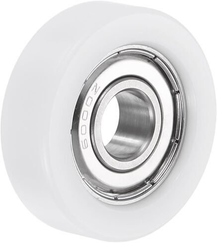 uxcell 2pcs 10x35x11mm Roller Idler Bearing Pulley Sliding Conveyor Wheel White in Saudi Arabia