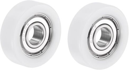 uxcell 2pcs 10x35x11mm Roller Idler Bearing Pulley Sliding Conveyor Wheel White in Saudi Arabia