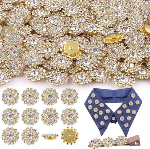 150 PCS 12 MM Sew on Rhinestones for Bedazzling,25 Mixed Colors Crystal Glass Flatback Rhinestones for Crafting，Big Gems with Metal Base, Large Rhinestone for Clothes Thanksgiving Gift Christmas Decor in Kuwait
