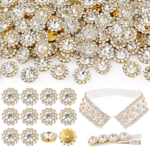 150 PCS 12 MM Sew on Rhinestones for Bedazzling,25 Mixed Colors Crystal Glass Flatback Rhinestones for Crafting，Big Gems with Metal Base, Large Rhinestone for Clothes Thanksgiving Gift Christmas Decor in Kuwait