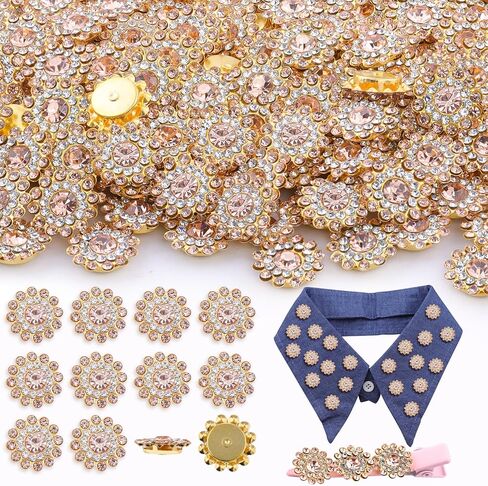 150 PCS 12 MM Sew on Rhinestones for Bedazzling,25 Mixed Colors Crystal Glass Flatback Rhinestones for Crafting，Big Gems with Metal Base, Large Rhinestone for Clothes Thanksgiving Gift Christmas Decor in Kuwait