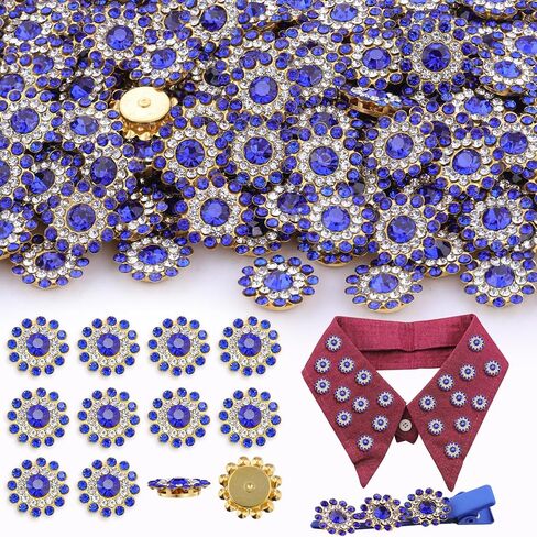 150 PCS 12 MM Sew on Rhinestones for Bedazzling,25 Mixed Colors Crystal Glass Flatback Rhinestones for Crafting，Big Gems with Metal Base, Large Rhinestone for Clothes Thanksgiving Gift Christmas Decor in Kuwait