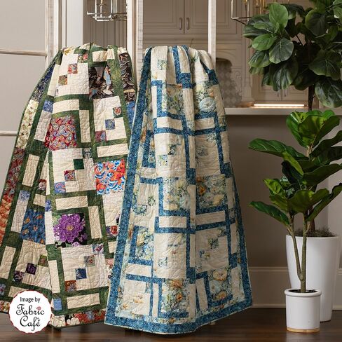 Fabric Café Make It Scrappy with 3-Yard Quilts Book – 8 Scrap-Friendly Quilt Patterns – Uses Three 1-Yard Fabric Cuts – Beginner-Friendly Quilting Guide in Kuwait