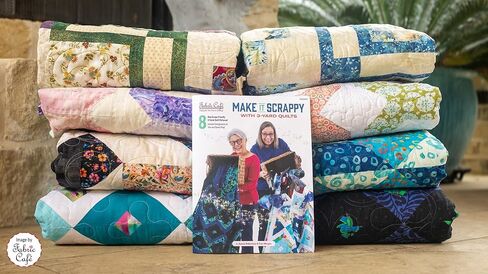 Fabric Café Make It Scrappy with 3-Yard Quilts Book – 8 Scrap-Friendly Quilt Patterns – Uses Three 1-Yard Fabric Cuts – Beginner-Friendly Quilting Guide in Kuwait