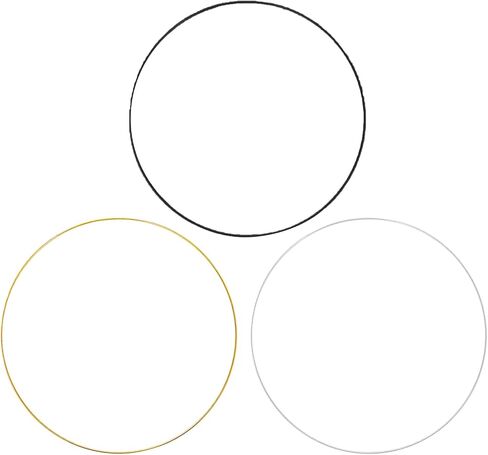 Dried Flowers, Artificial Plants & Flowers, 12"" Flower Rings Hoop Wreath Hoop Iron Frame Hoop for Wedding Decoration Dream Catchers DIY Crafts Project, black in Saudi Arabia