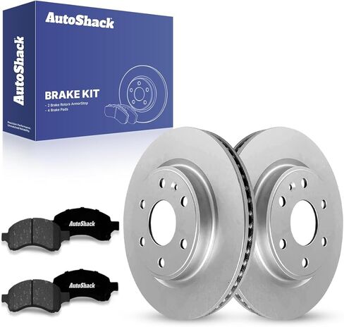 Autoshack Front Brake Kit Replacement for GMC Acadia Limited Saturn Outlook 2009-2017 Chevrolet Traverse 2008-2017 Buick Enclave Disc Brake Rotor with Ceramic Brake Pad 12.8" (325.0 mm) SCD1169-R65152 in Saudi Arabia