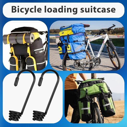 80 Pieces Plastic Coated Bungee Cord Hooks with 80 Pieces C-Shape Rings, Spiral Shock Bungee Hooks, for Elastic Rope, Boating, Camping, Auto and Outdoor Uses, Black in Saudi Arabia