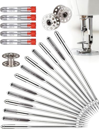 50 PCS Sewing Machine Needles, Universal Needle Set for Singer, Brother, Janome, Varmax, Includes HAX1 Sizes 65/9, 75/11, 90/14, 100/16, 110/18 in Saudi Arabia