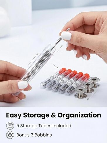 50 PCS Sewing Machine Needles, Universal Needle Set for Singer, Brother, Janome, Varmax, Includes HAX1 Sizes 65/9, 75/11, 90/14, 100/16, 110/18 in Saudi Arabia