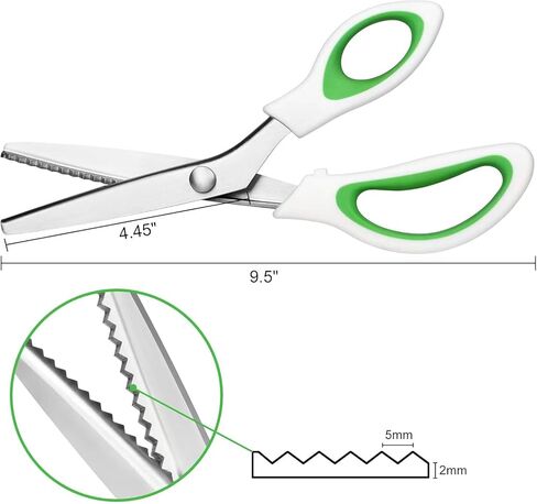 Pinking Shears，9" Zig Zag Scissors for Fabric，Pinking Shears Scissors for Fabric Cutting，Professional Handheld Dressmaking in Kuwait