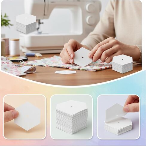 600 قطعة من قطع الورق مقاس 1 بوصة لخياطة اللحف DIY وحرف الخياطة المرقعة DIY وإكسسوارات الورق السداسية وأدوات الصياغة in Saudi Arabia