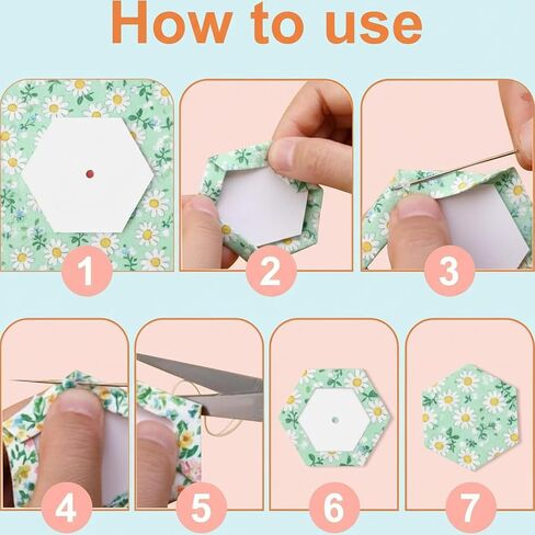 600 قطعة من قطع الورق مقاس 1 بوصة لخياطة اللحف DIY وحرف الخياطة المرقعة DIY وإكسسوارات الورق السداسية وأدوات الصياغة in Saudi Arabia