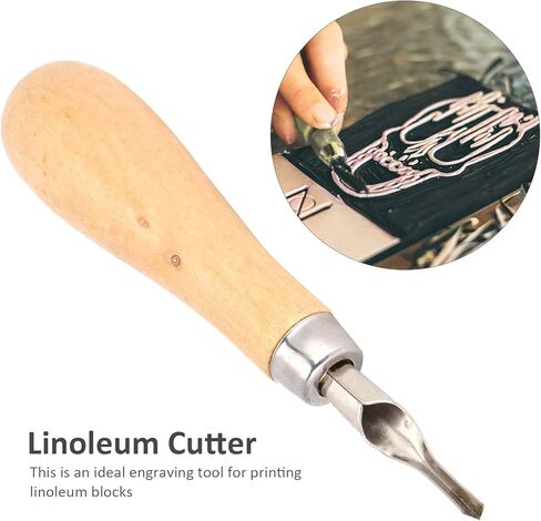 Joyzan Linoleum Cutter Kit, Linocut Carving Tools Assortment Cutting Lino Block Sculpting Knife Printing DIY Stamp Craft Sculpture Carpenter Experts Beginners Printmaker Artist Woodworking 10 Blades in Saudi Arabia