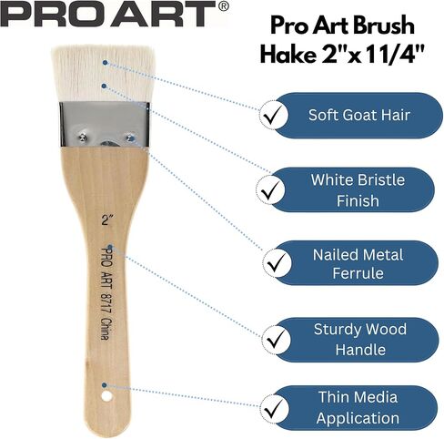 Pro Art Bristle Hake Paintbrush, White in Saudi Arabia