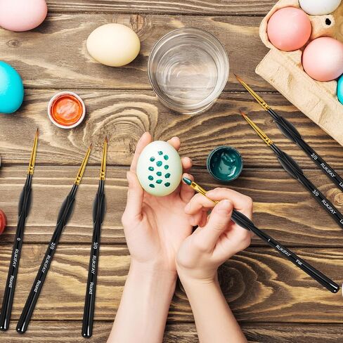 Paint Brushes Set Art Supplies, 11 PCS Miniature Paint Brushes for Acrylic Painting with Triangular Handles, Artist Gifts for Oil, Face Ceramics Model Detailing Watercolor Art Drawing Black in Kuwait