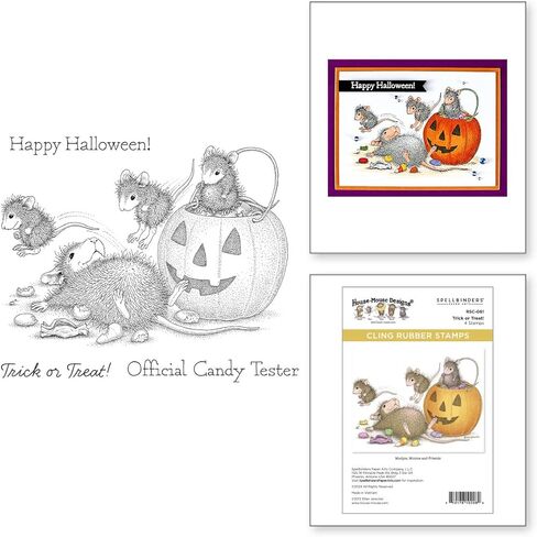 Spellbinders RSC-061 Trick or Treat! Cling Rubber Stamp Set from The House-Mouse Tree-mendous Christmas Collection in Kuwait