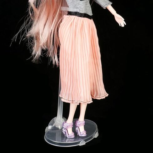 QINGZHE 22Pcs Adjustable Doll Stands, Plastic Doll Display Holders, Clear Action Figure Stand, Toy Dolls Accessories, Transparent Display Stand Support for 11 to 13 Inch Tall Dolls in Saudi Arabia