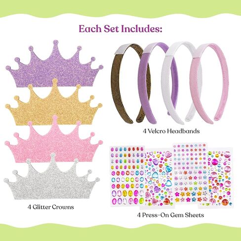 FROG SAC Headband Making Kit - Little Girls Fashion Gifts, Arts and Crafts Gift for Kids 4-6, DIY Craft Toys for 5 Year Old Girl, Toddler Hair Accessories Crown Headbands (Tiara) in Saudi Arabia