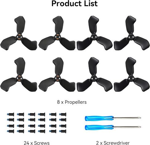 Propellers for DJI Neo 2 Blades - 8PCS Props Quick Replacement Spare Part Low Noise Wings for DJI Neo 2 Drones Accessories in Saudi Arabia
