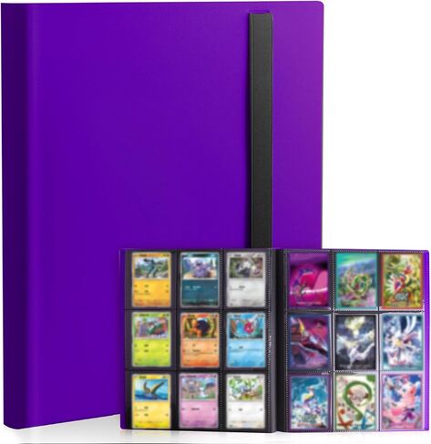 Card Binder 9-Pockets, Trading Card Binder, 20 Pages, 360 Card Capacity Collection Binder, Card Folder for MTG, TCG, Game Cards & Sports Cards（Red） in Kuwait