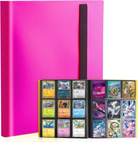 Card Binder 9-Pockets, Trading Card Binder, 20 Pages, 360 Card Capacity Collection Binder, Card Folder for MTG, TCG, Game Cards & Sports Cards（Red） in Kuwait