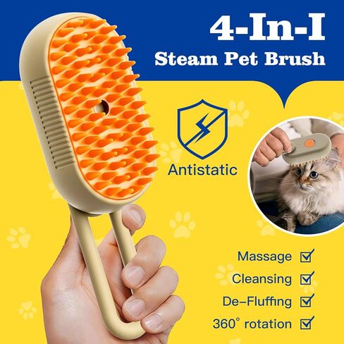 فرشاة البخار للقطط لتساقط فرشاة البخار للقطط، مشط Spritz Defur للقطط مع فرش شعر الحيوانات الأليفة المتساقطة بالبخار، جهاز بخار داخلي للكلاب، تبخير Cepillo Para Gatos Con Vapor Misting Pets in Kuwait