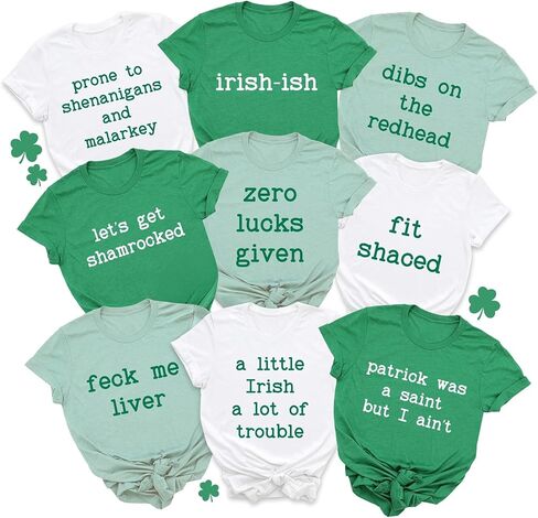 Personalized Matching Family St Patricks Shirts - Custom 70 Phrase St. Patricks Day Shirt - Funny Saint Patricks Day Outfit Men Tshirt - St Pattys Tshirts - St Pattys Group Tees for Couples in Saudi Arabia