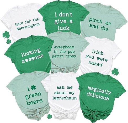 Personalized Matching Family St Patricks Shirts - Custom 70 Phrase St. Patricks Day Shirt - Funny Saint Patricks Day Outfit Men Tshirt - St Pattys Tshirts - St Pattys Group Tees for Couples in Saudi Arabia