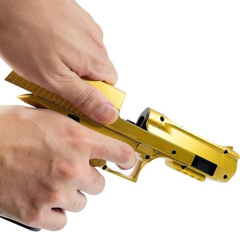 Toy Gun Gold Toy Pistol Shell Ejecting Soft Bullet Gun, Foam Pellet Toy Pistol for Ages 14+ in Saudi Arabia